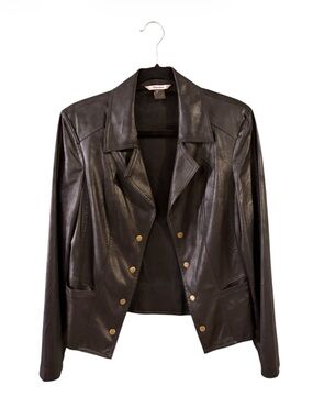 (1980’s) TanJay Faux Leather Cropped Jacket - PTP 23
